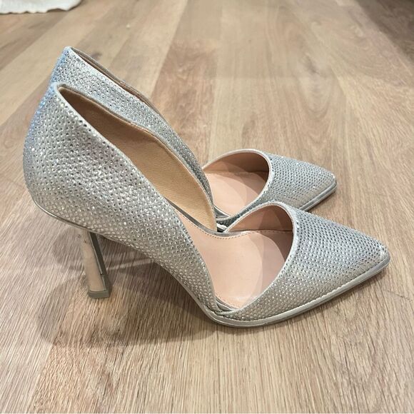 MIA Ciana Rhinestone D’Orsay Pump in Silver size 6 - Picture 6 of 16